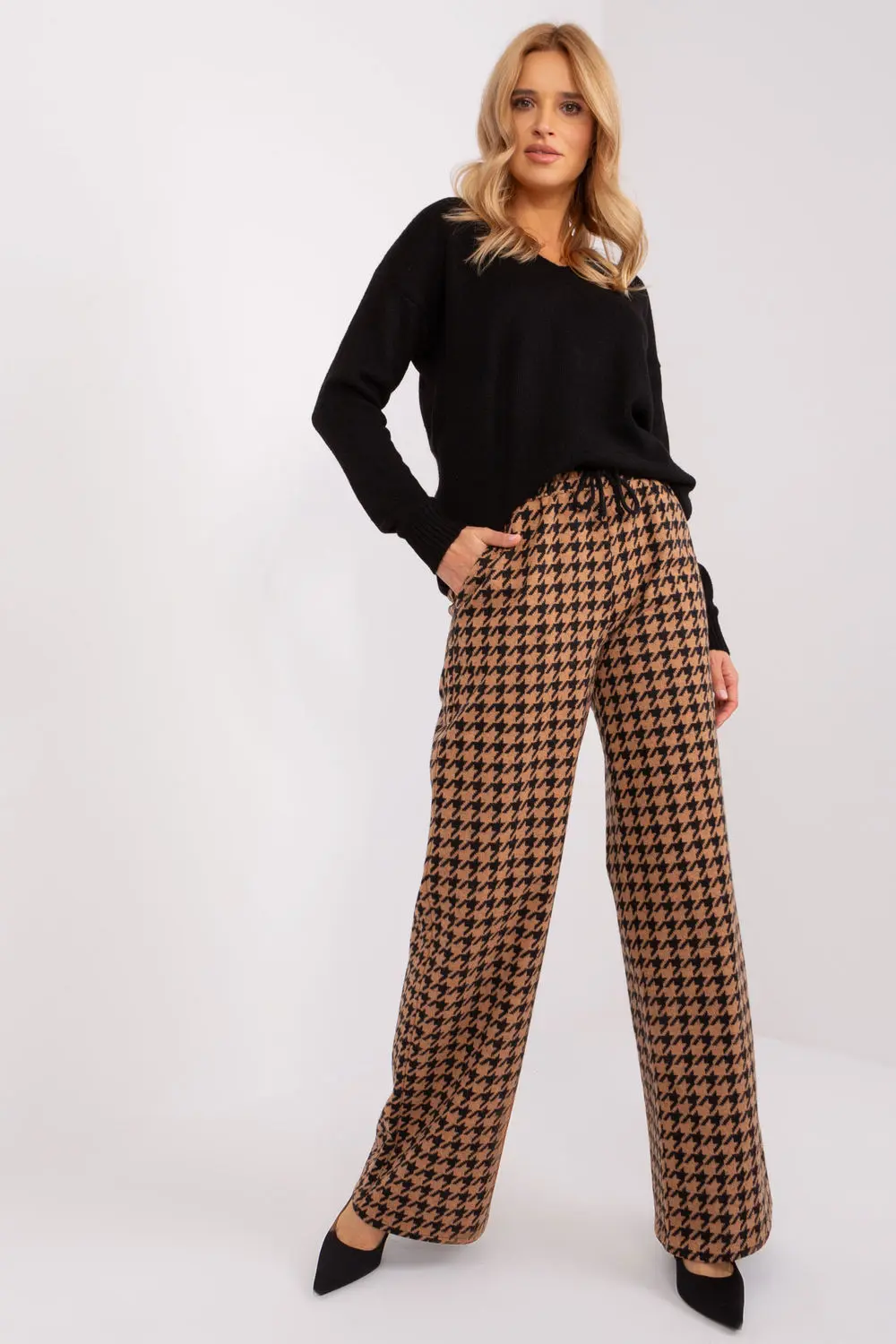 Pantalon femme brun