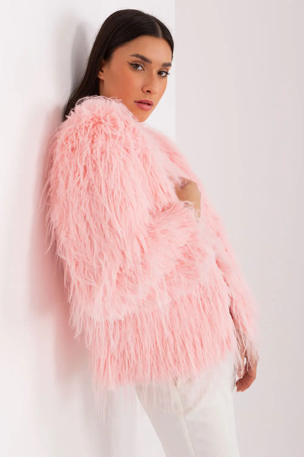 Veste en fausse fourrure rose – Image 2