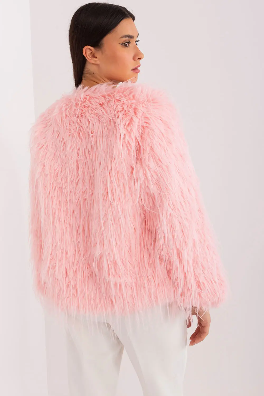 Veste en fausse fourrure rose – Image 3