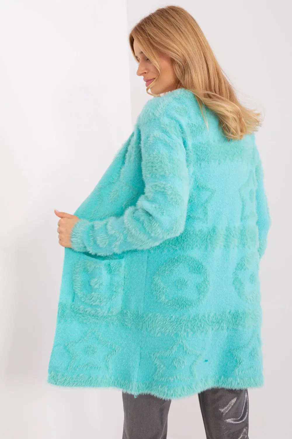 Cardigan oversize vert – Image 3
