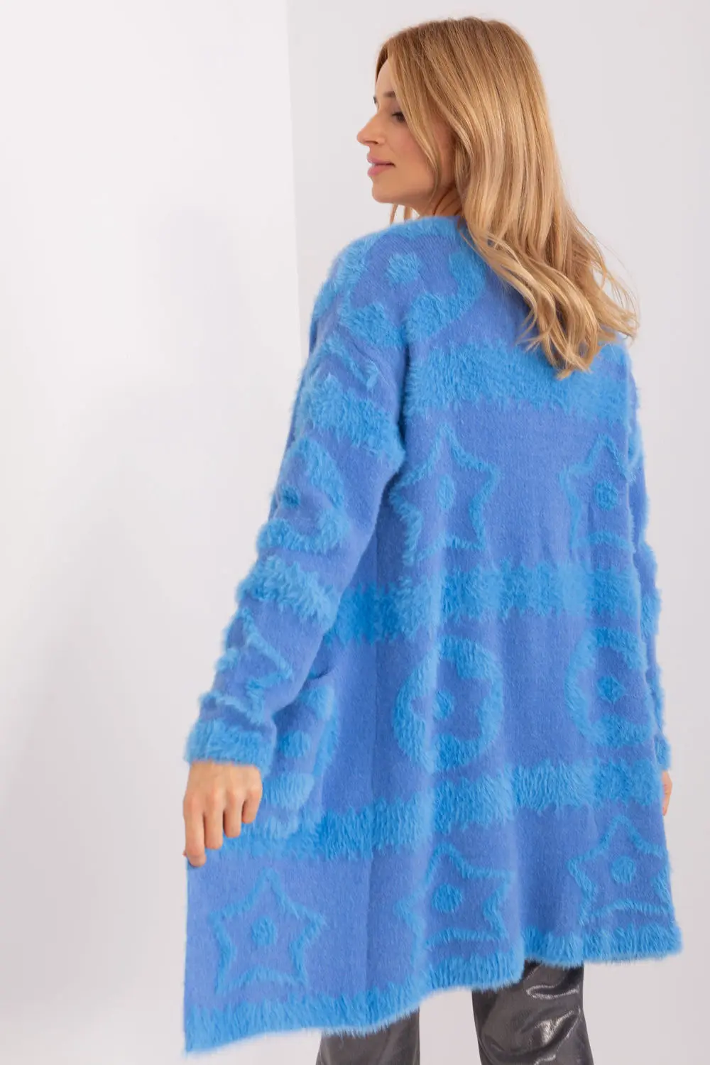 Cardigan oversize bleu – Image 3