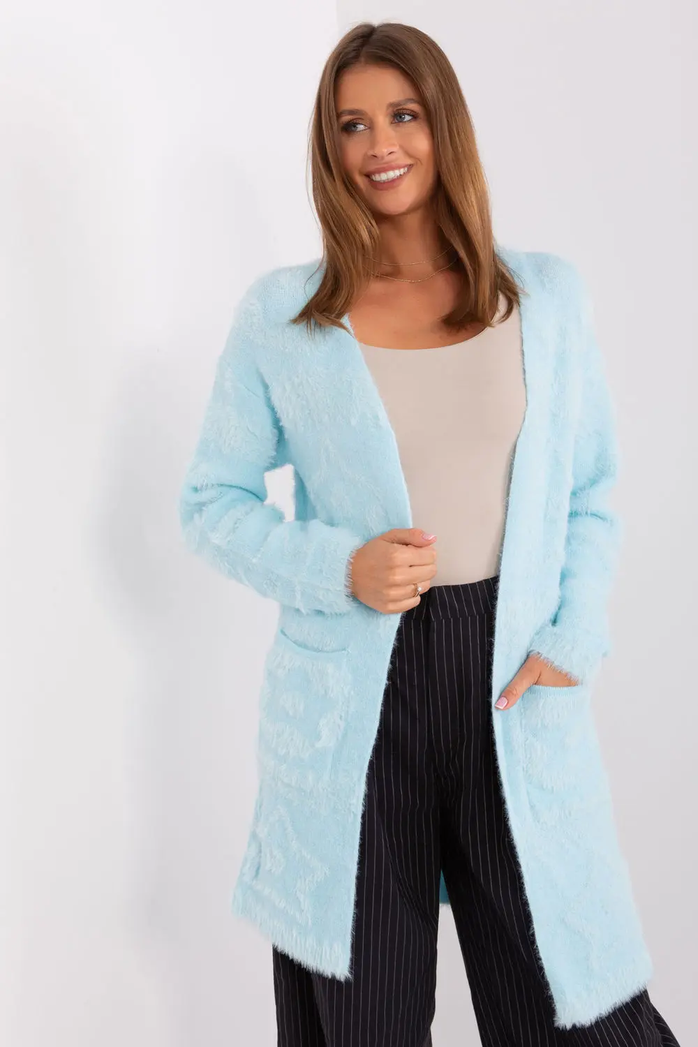 Cardigan oversize bleu