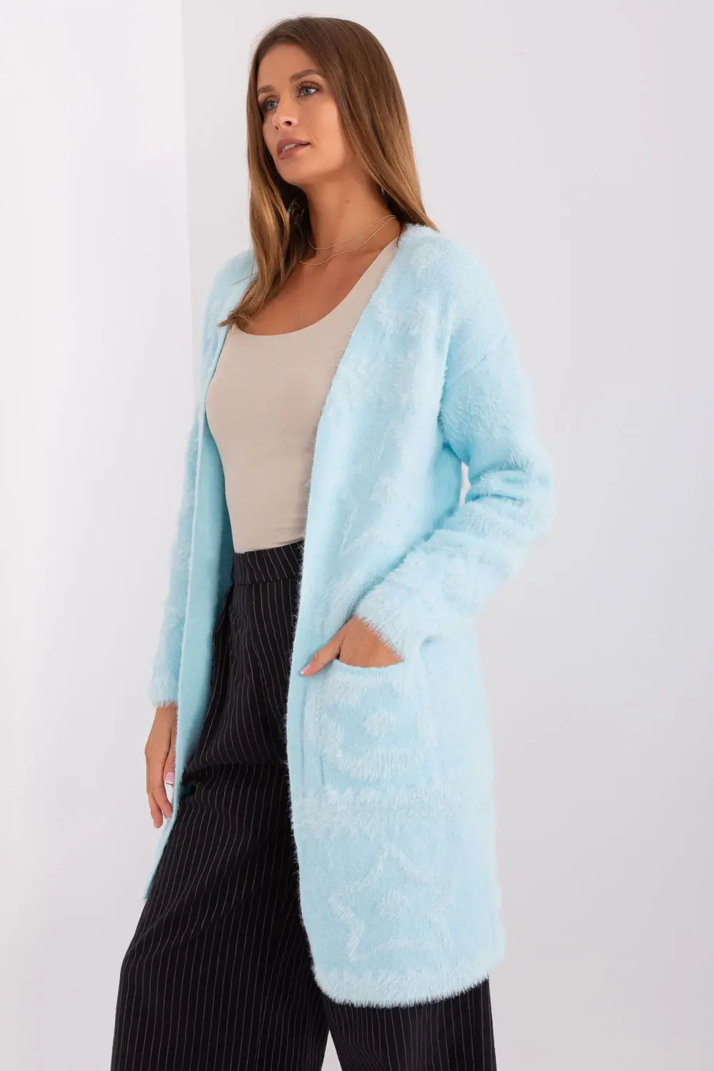 Cardigan oversize bleu – Image 2