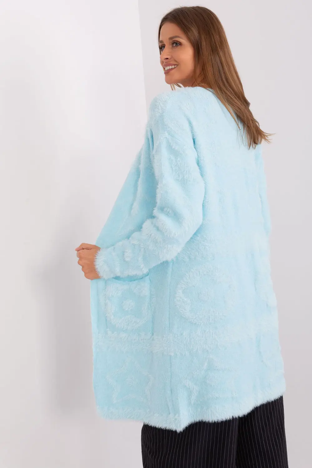 Cardigan oversize bleu – Image 3