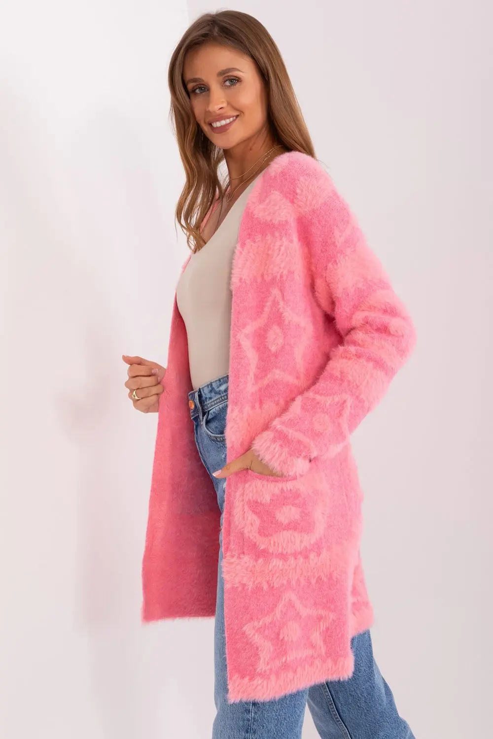 Cardigan oversize rose – Image 2
