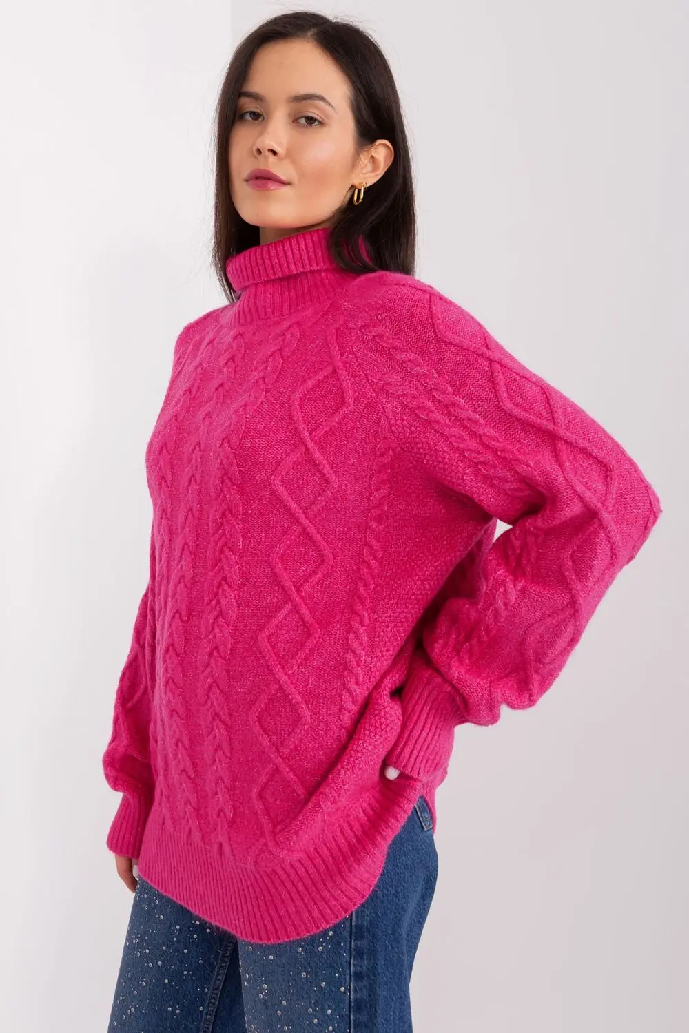 Col roulé rose – Image 2