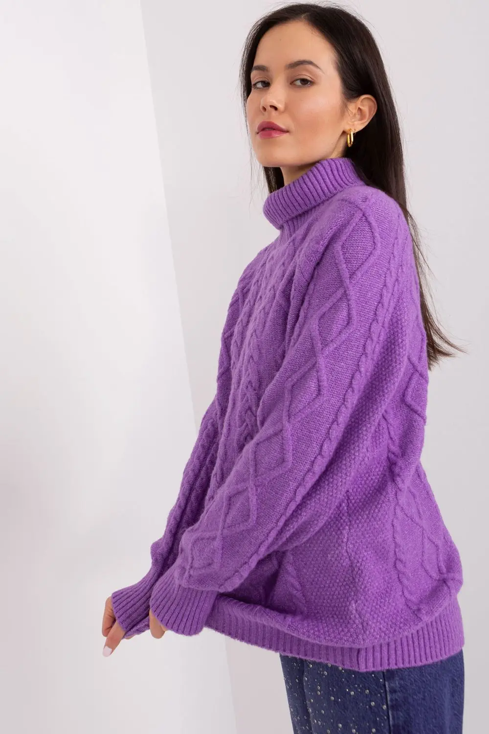 Col roulé violet – Image 3