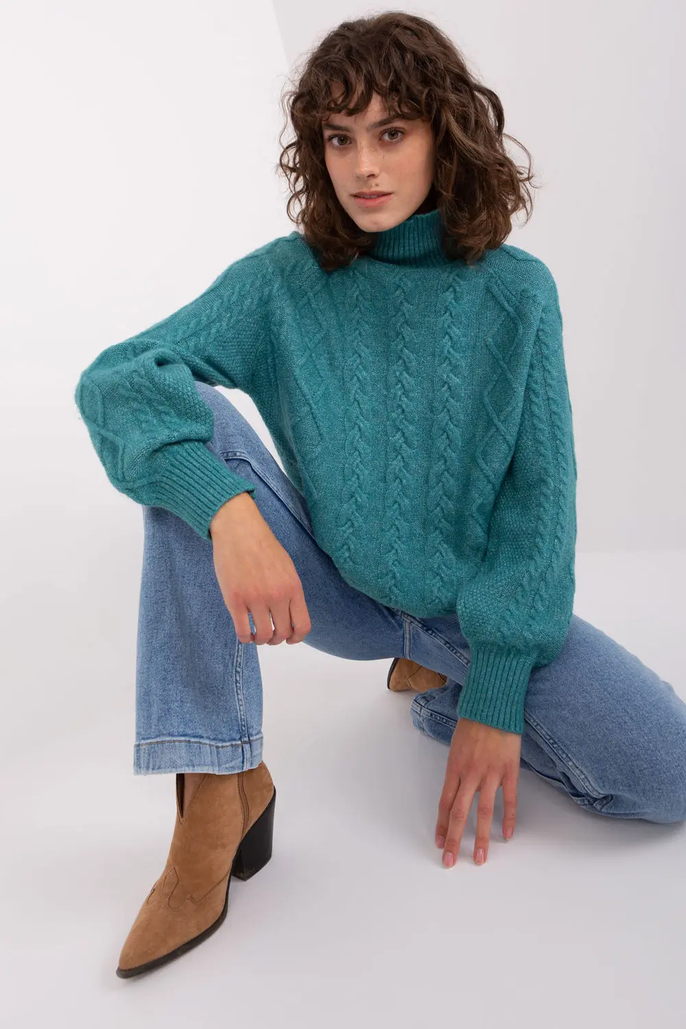 Col roulé bleu – Image 2
