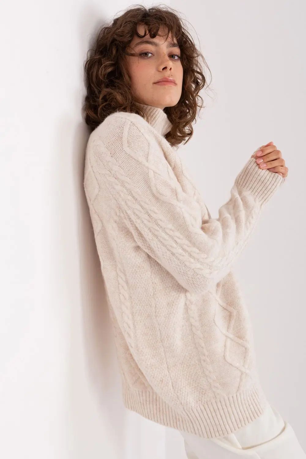 Col roulé beige – Image 2