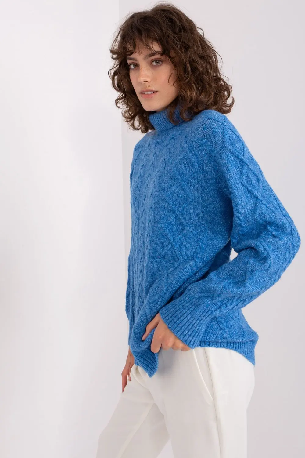 Col roulé bleu – Image 2