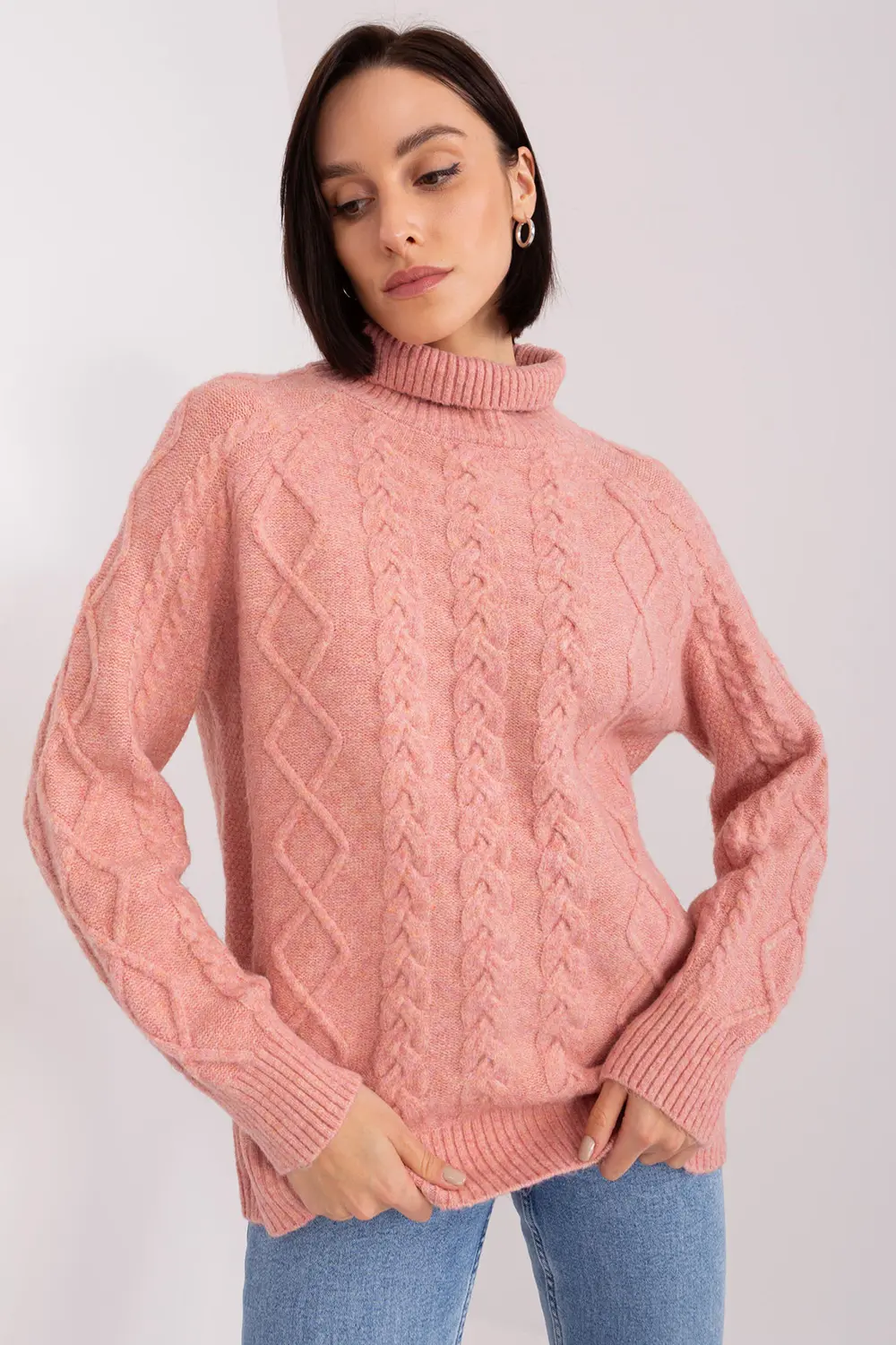 Col roulé rose – Image 3
