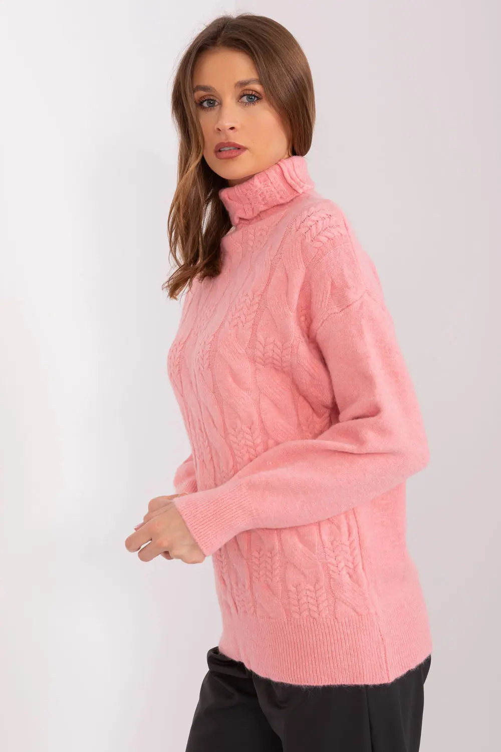 Col roulé rose – Image 2
