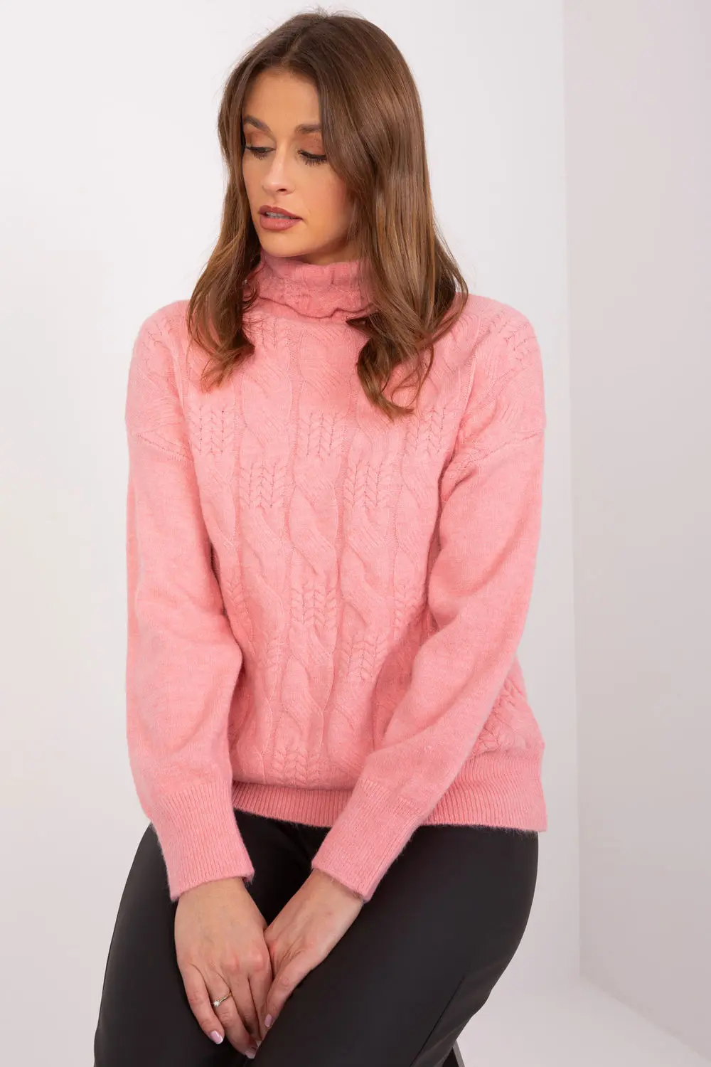 Col roulé rose – Image 4