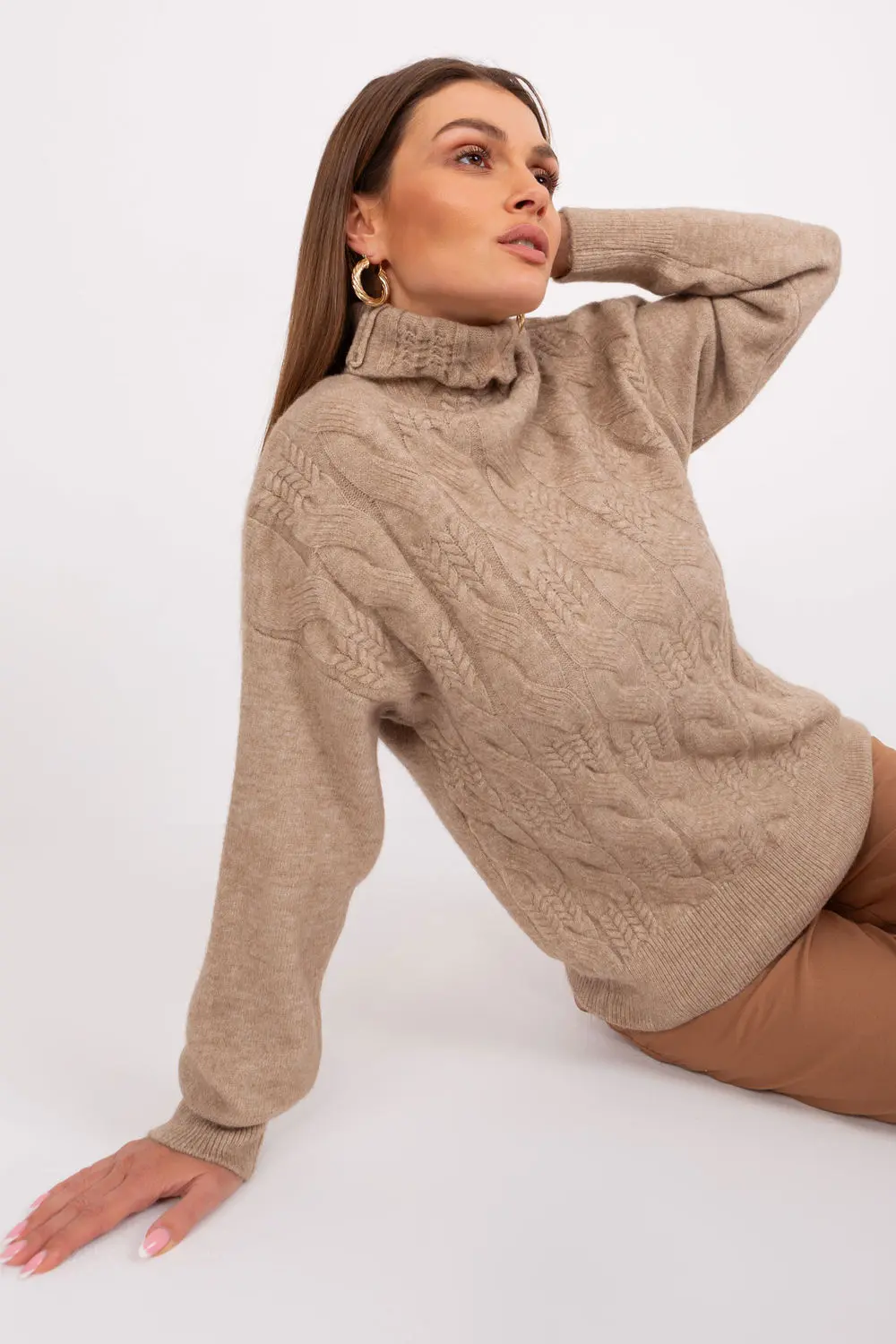 Col roulé beige – Image 4