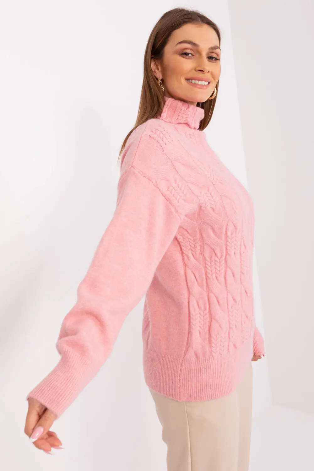 Col roulé rose – Image 3
