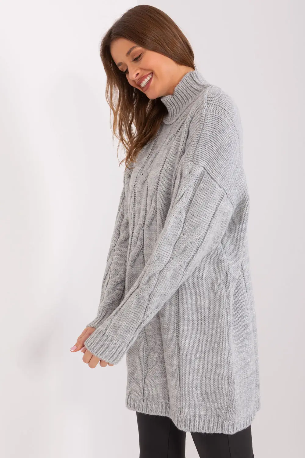 Robe grise à manches longues – Image 2