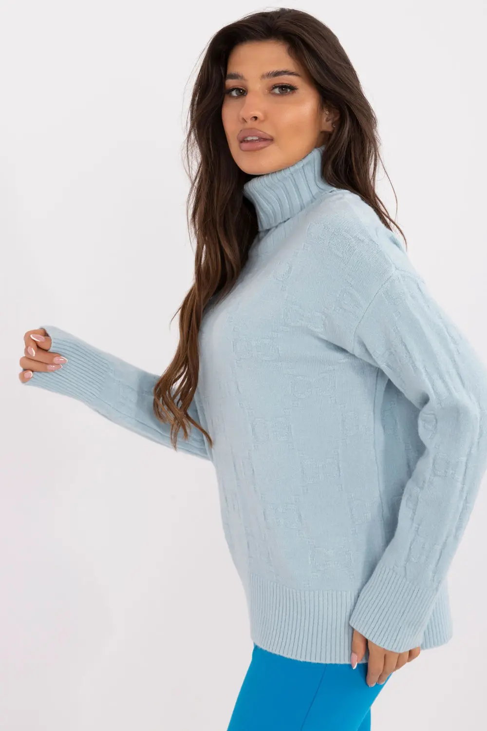 Col roulé bleu – Image 2