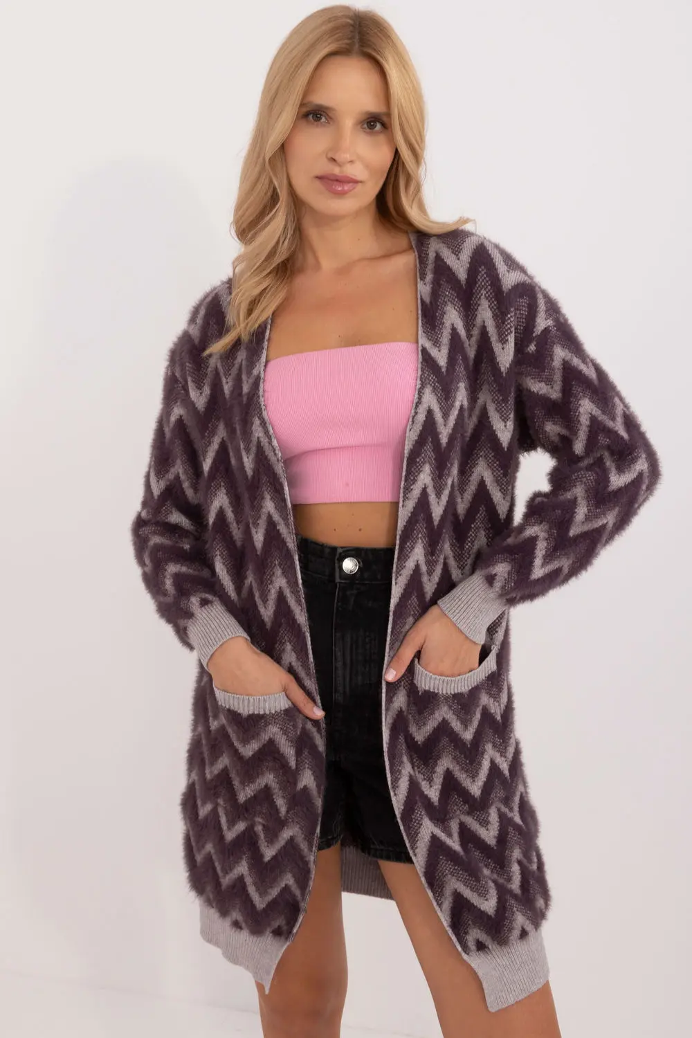 Cardigan violet
