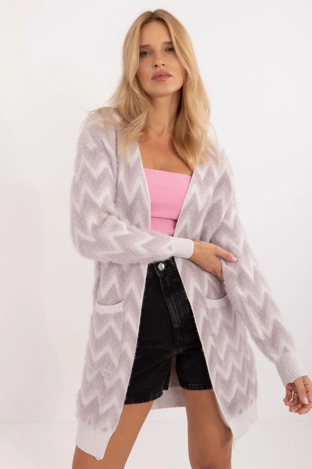 Cardigan violet