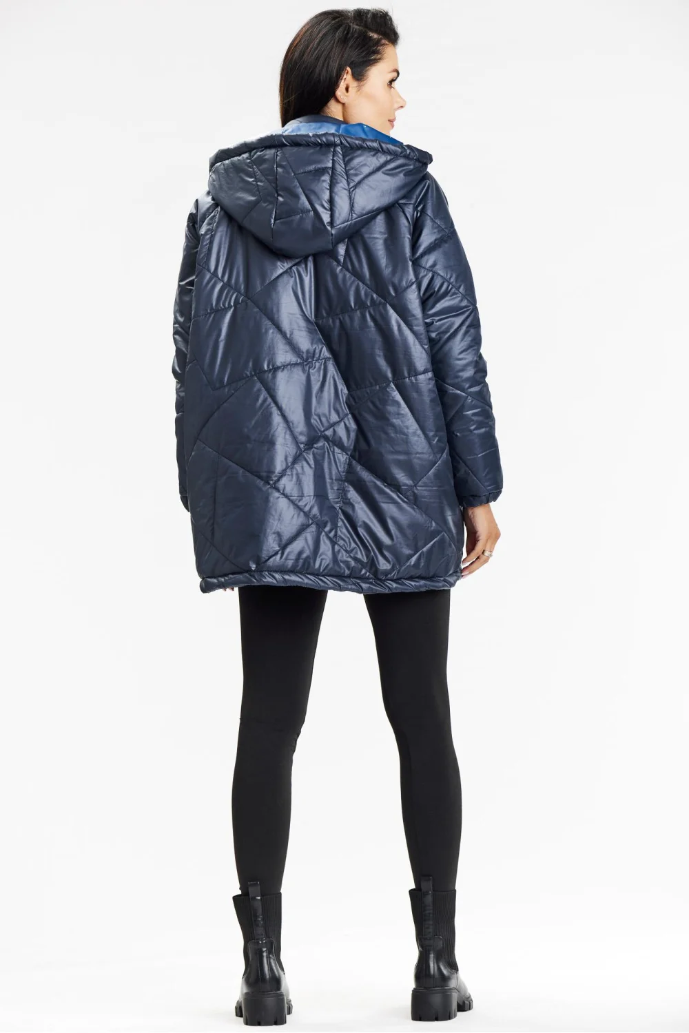 Veste bleue marine à capuche – Image 3
