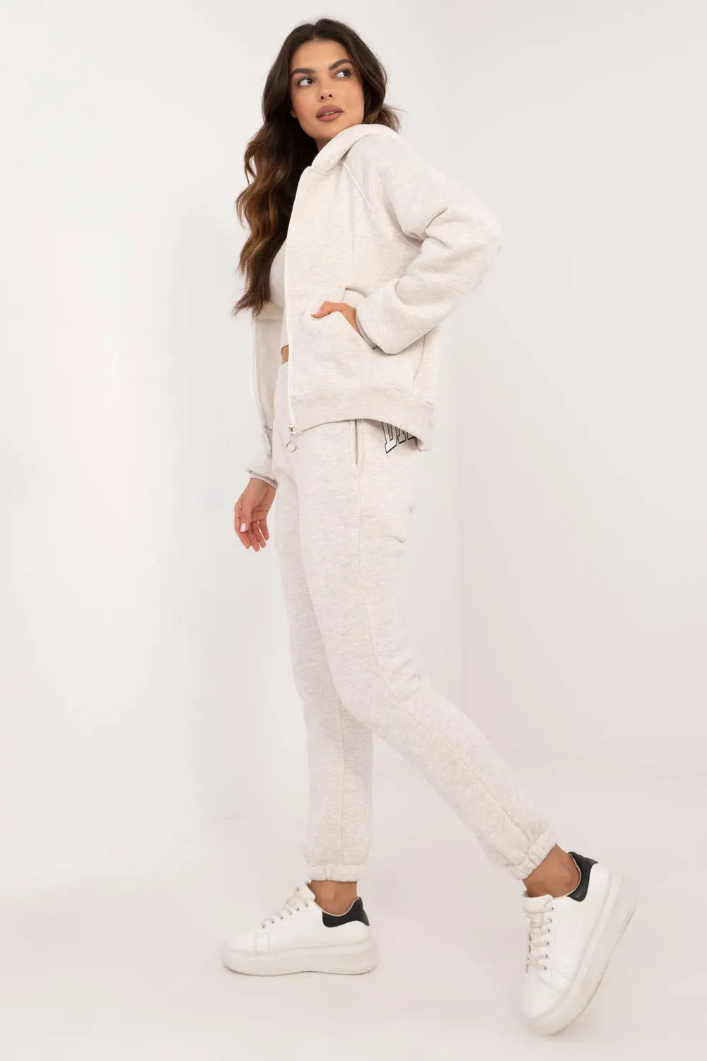 Ensemble sweat beige imprimé – Image 2
