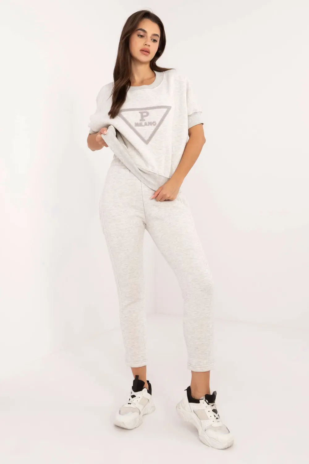 Ensemble sweat gris imprimé