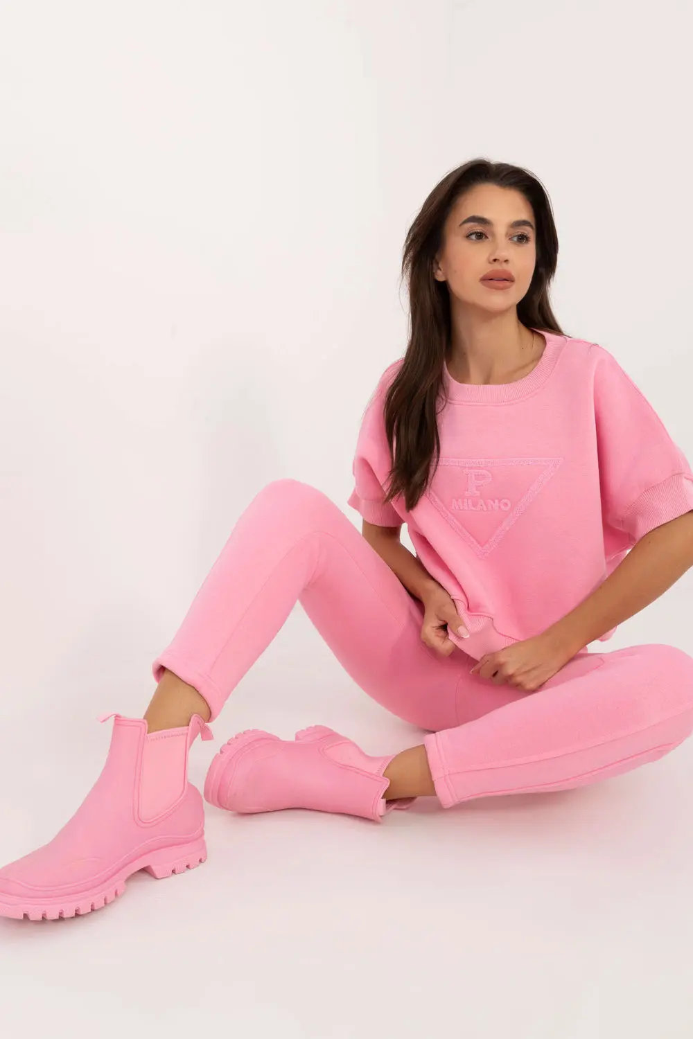 Ensemble sweat rose imprimé – Image 2