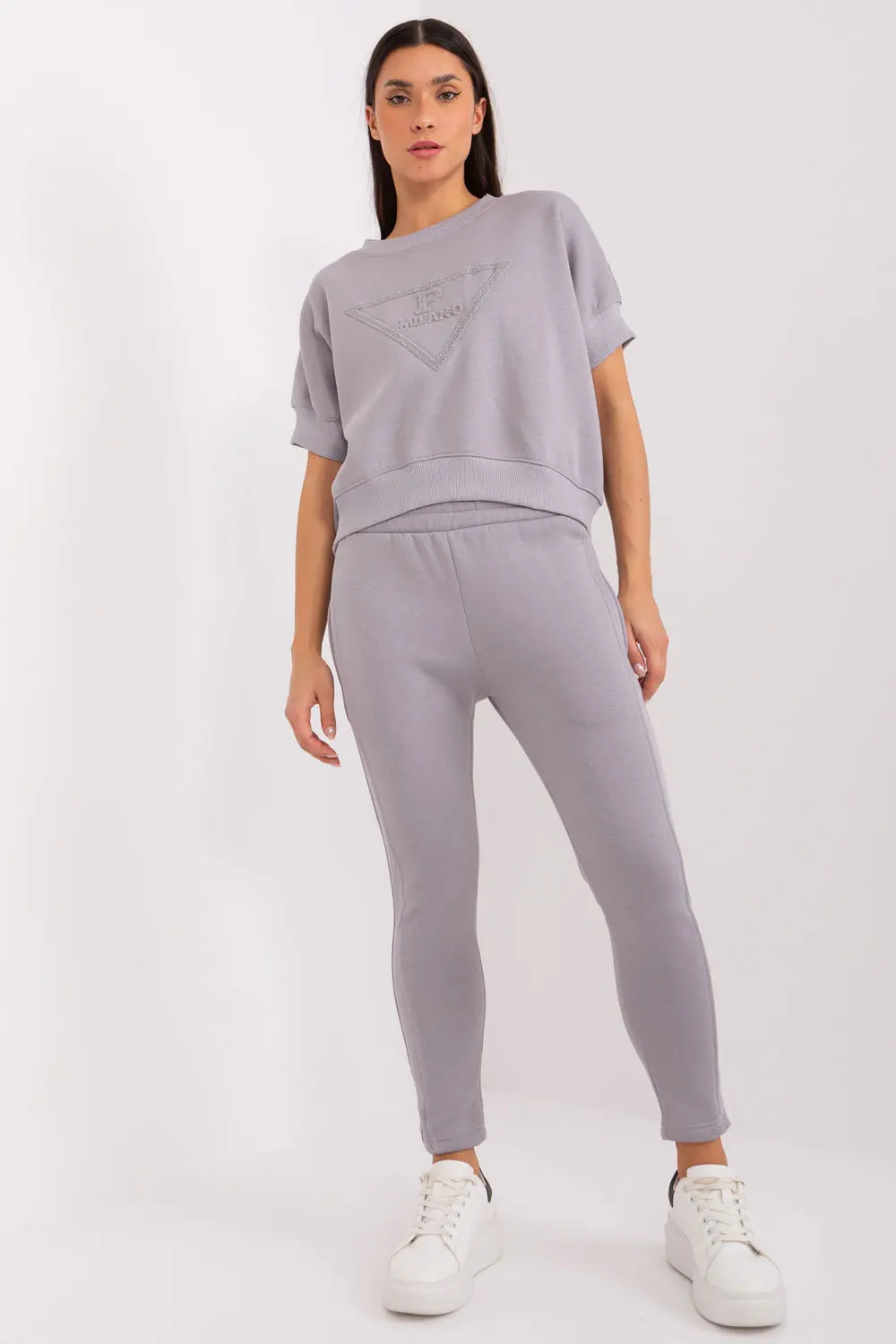 Ensemble sweat gris imprimé