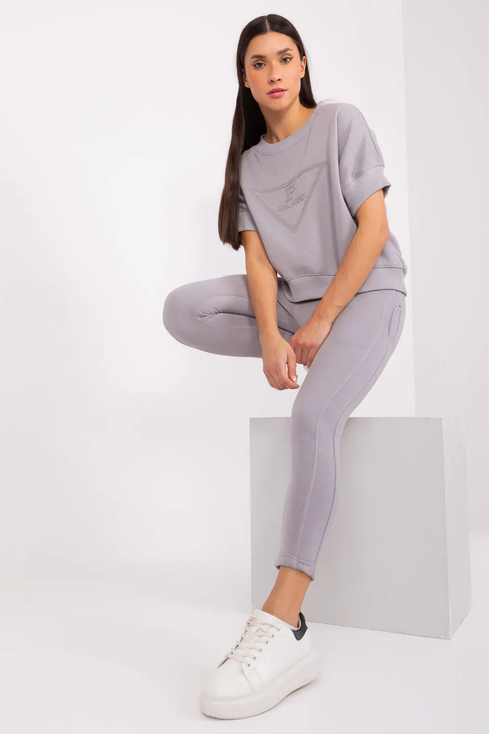 Ensemble sweat gris imprimé – Image 2