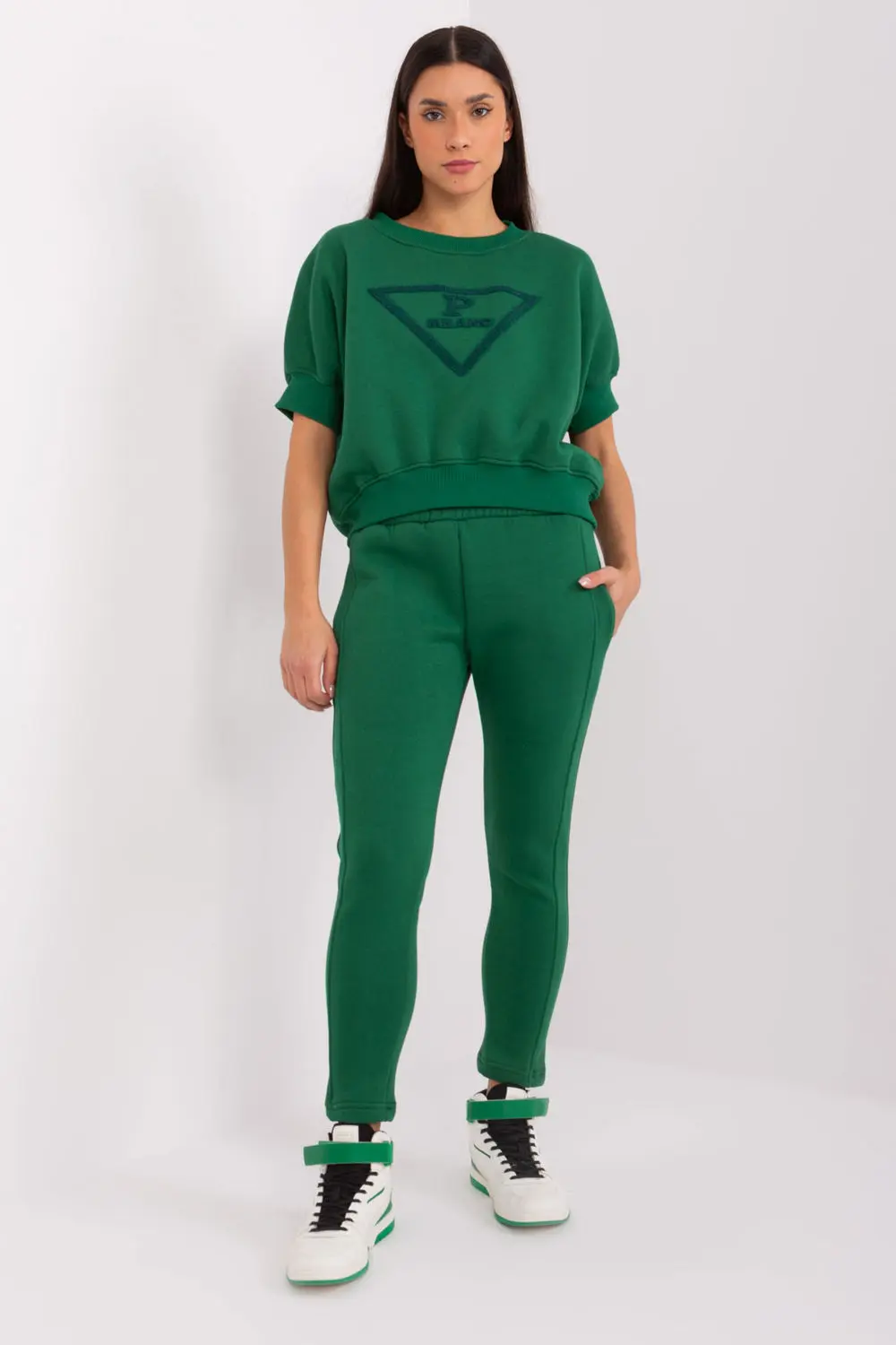 Ensemble sweat vert imprimé