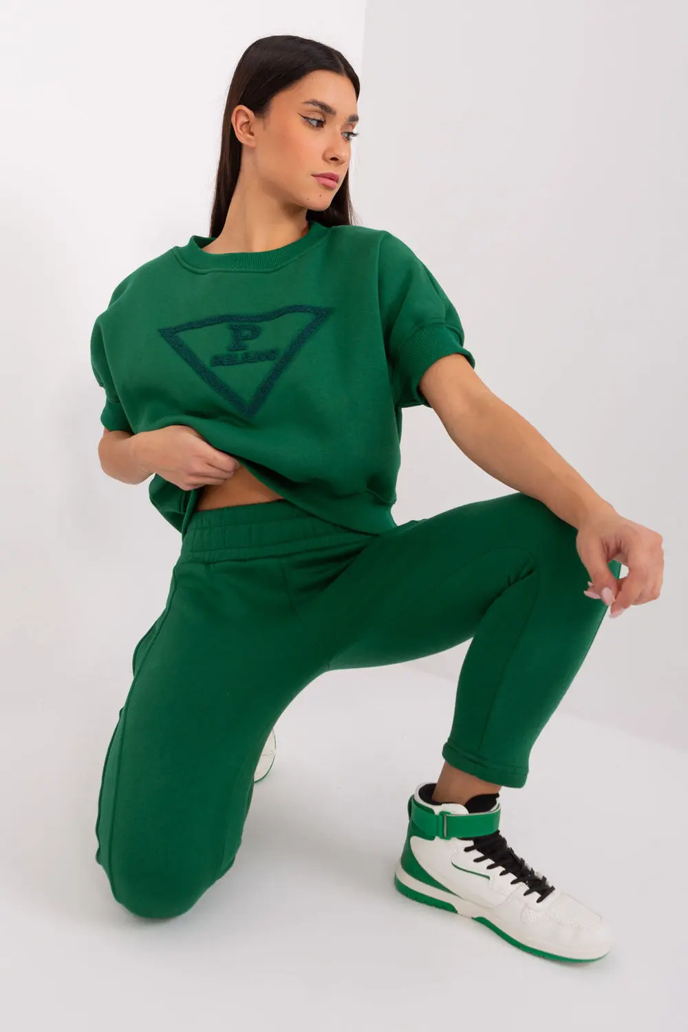 Ensemble sweat vert imprimé – Image 2