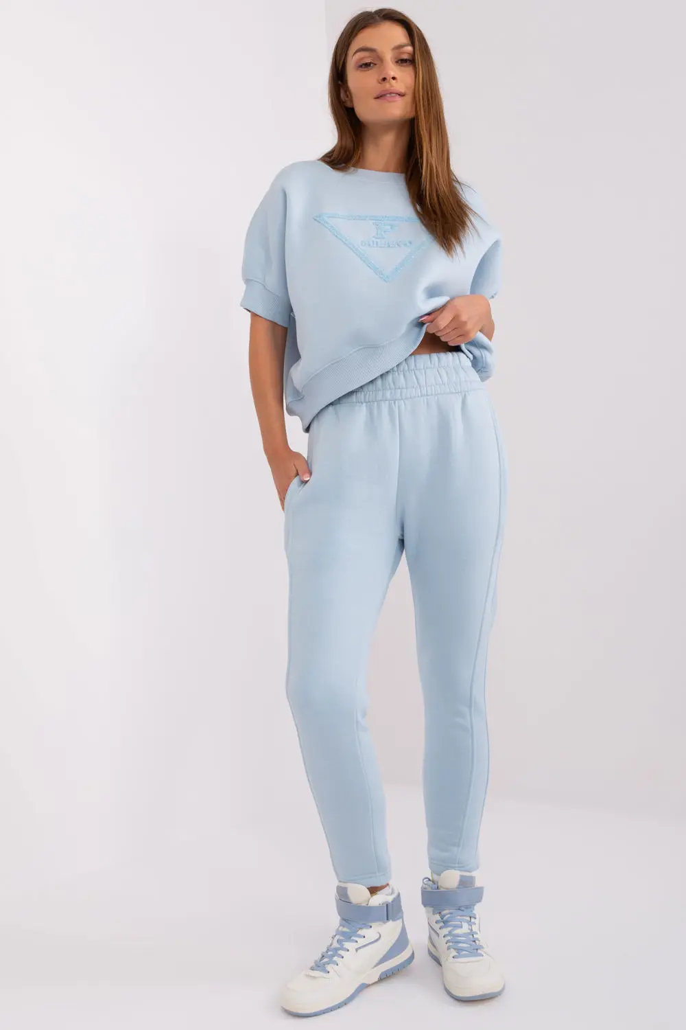 Ensemble sweat bleu imprimé