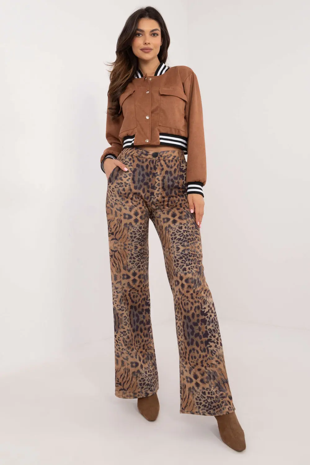 Pantalon femme brun