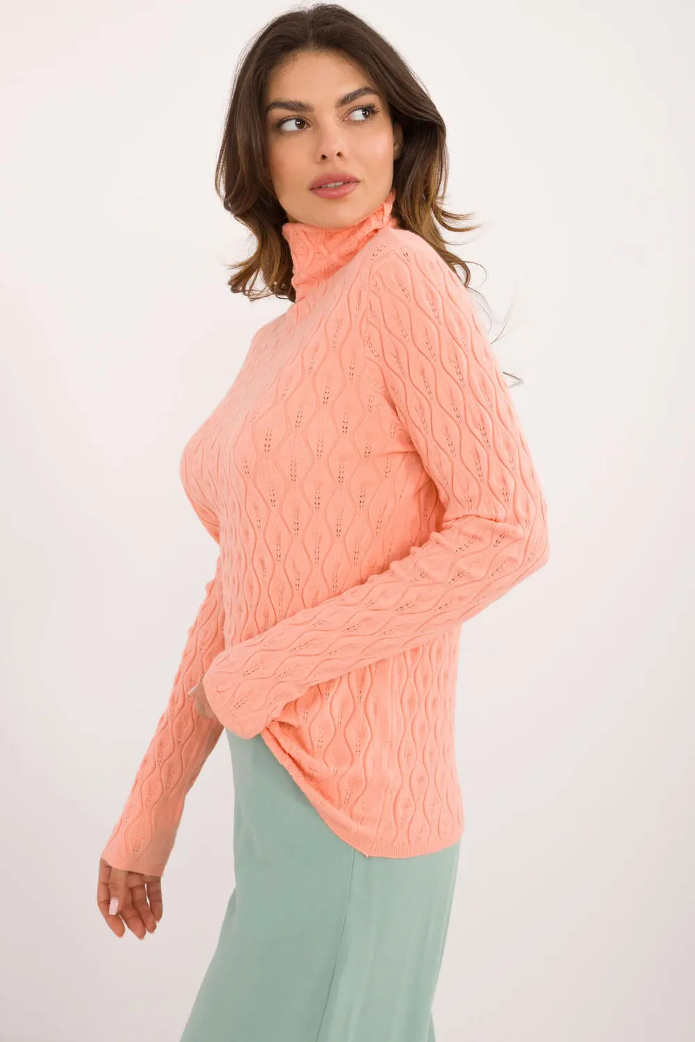 Col roulé rose – Image 2