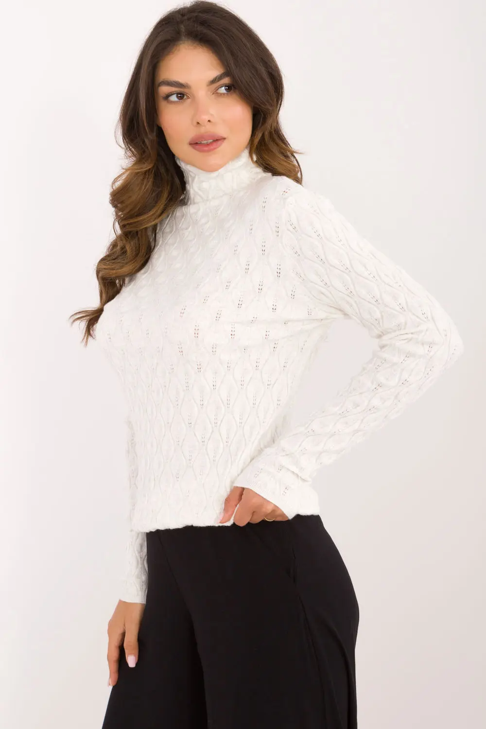 Col roulé beige – Image 3