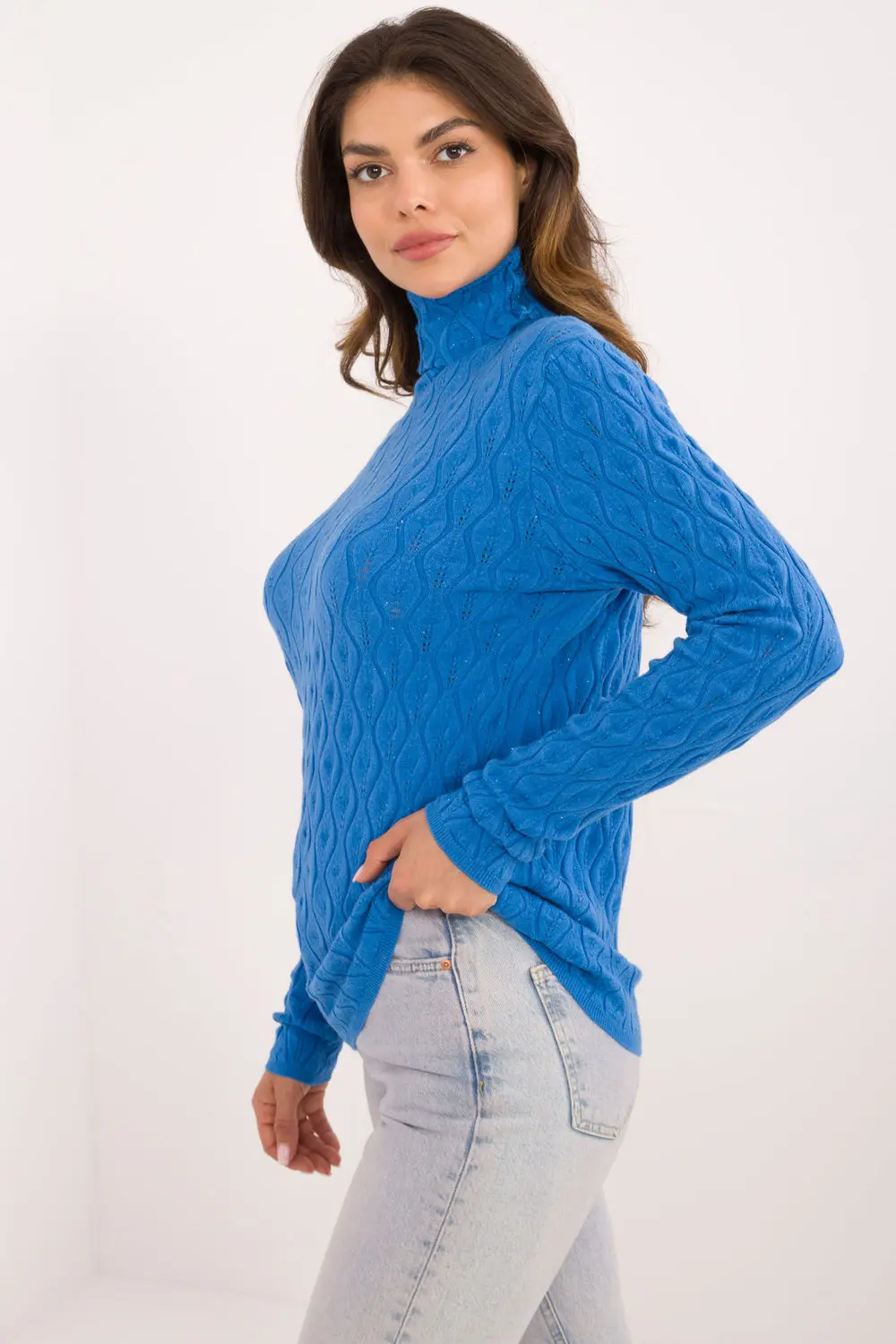 Col roulé bleu – Image 2