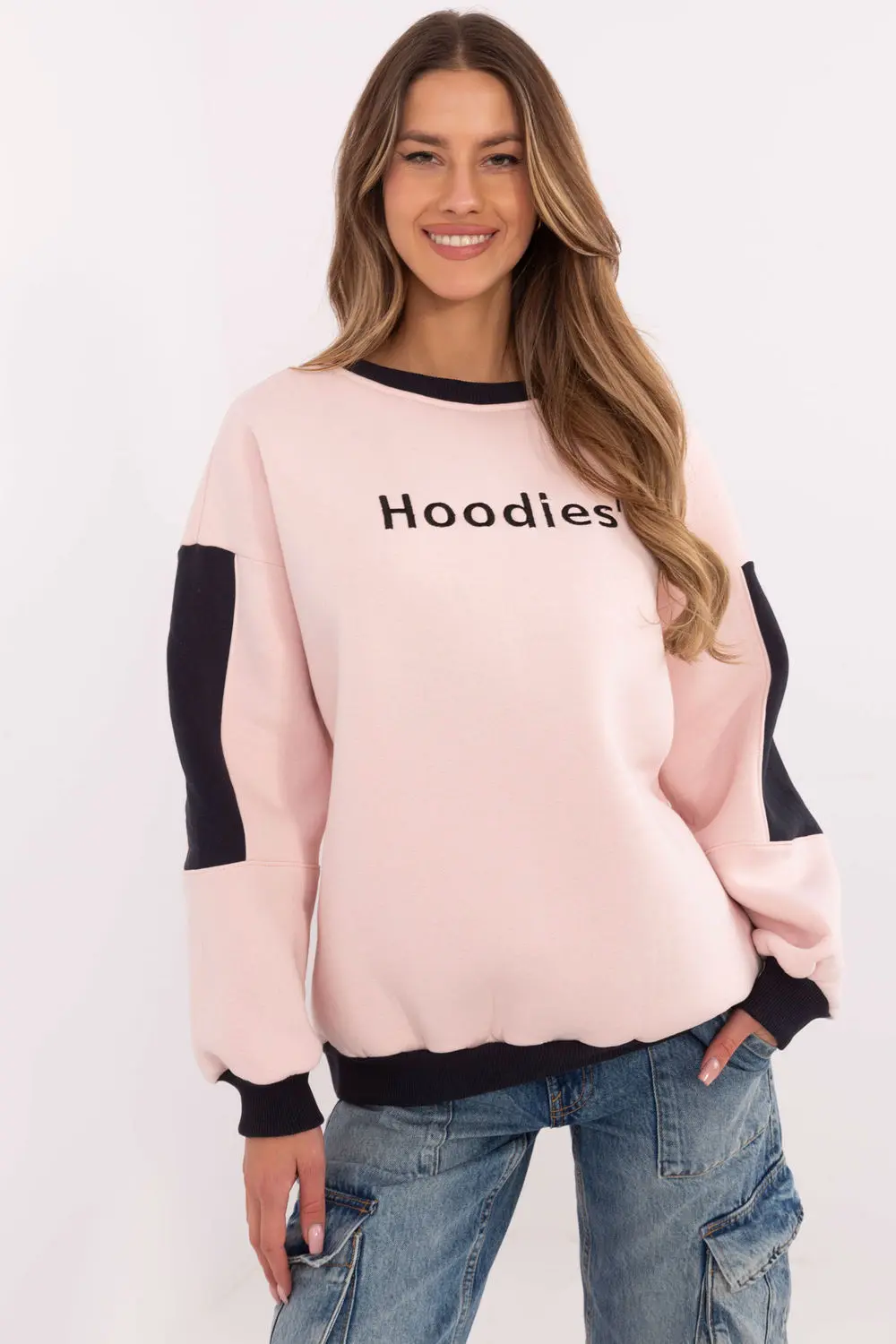 Sweatshirt rose en coton