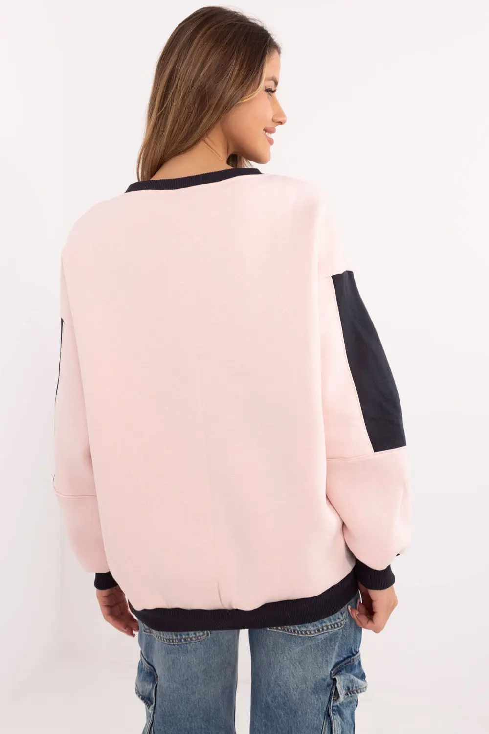 Sweatshirt rose en coton – Image 3