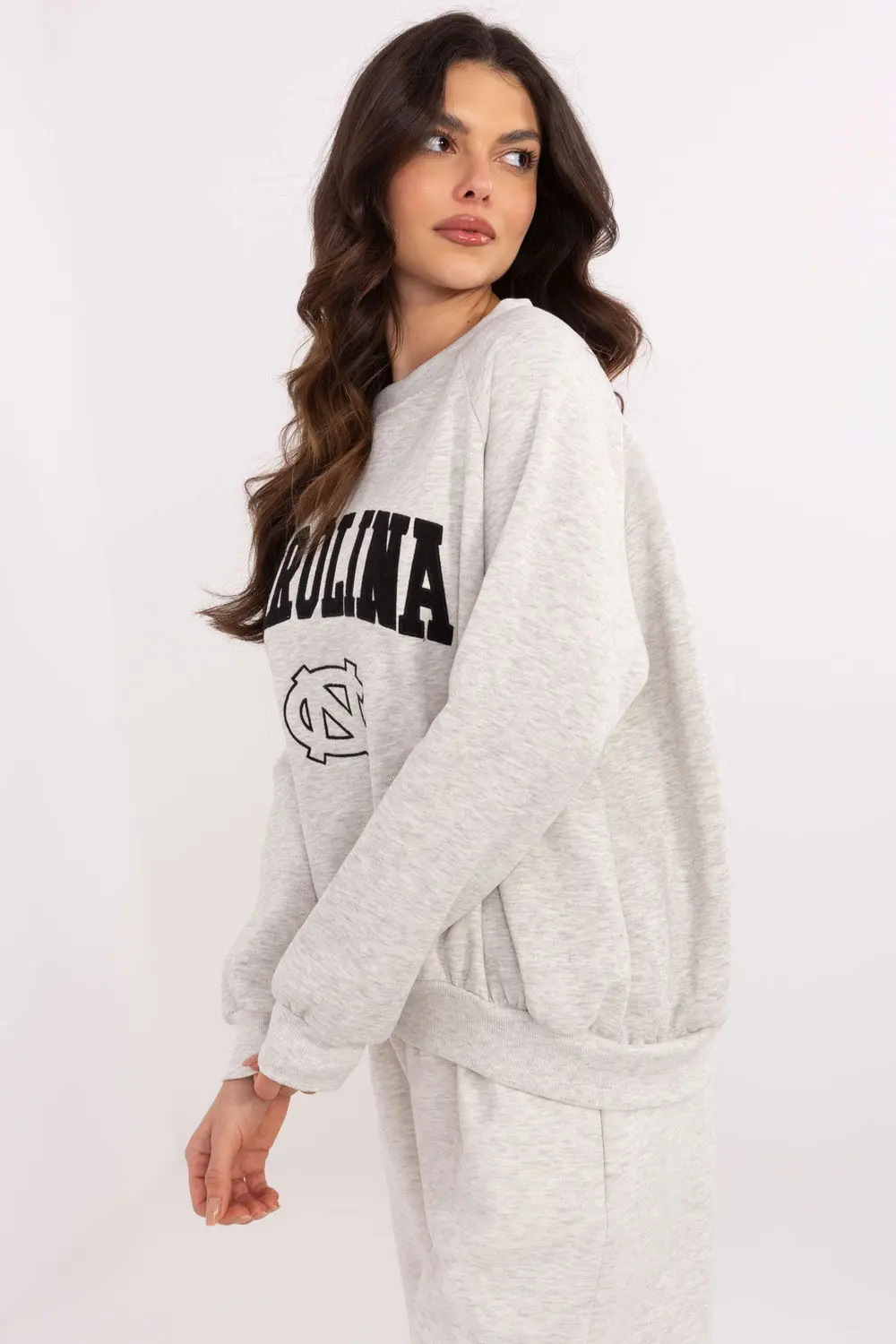 Sweatshirt gris en coton – Image 2