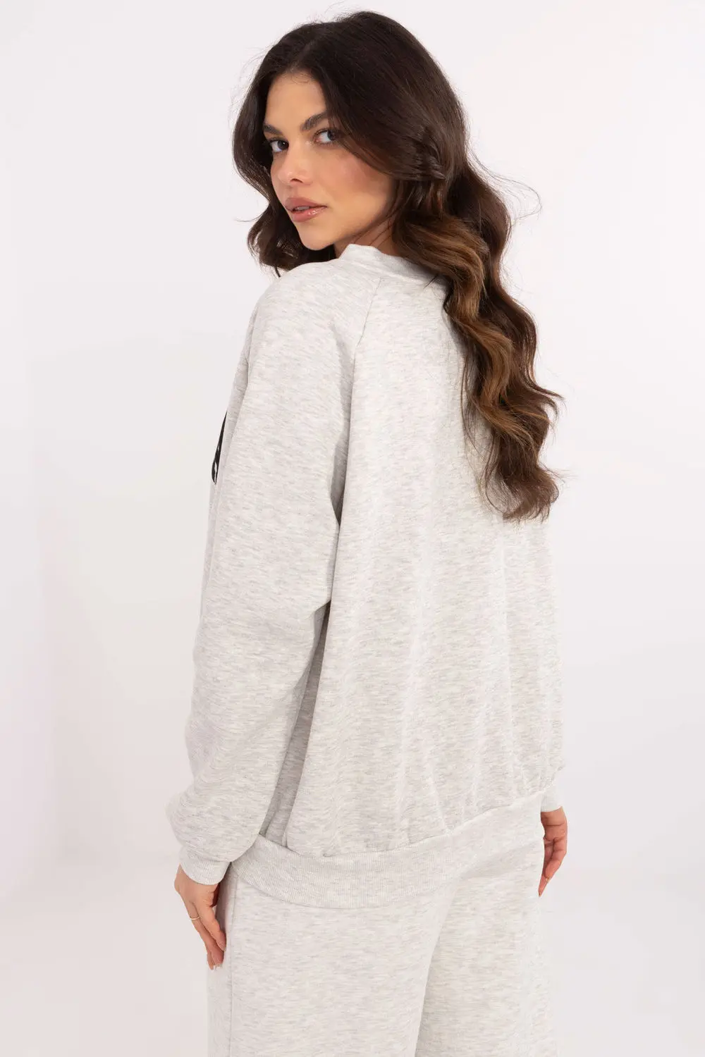 Sweatshirt gris en coton – Image 3