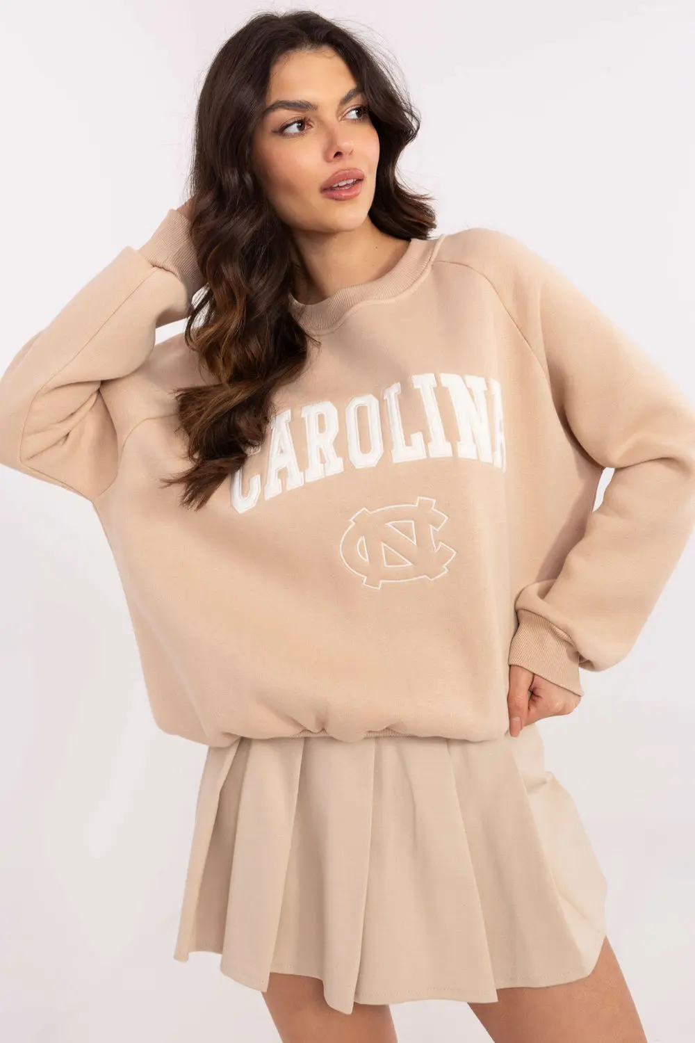 Sweatshirt beige en coton