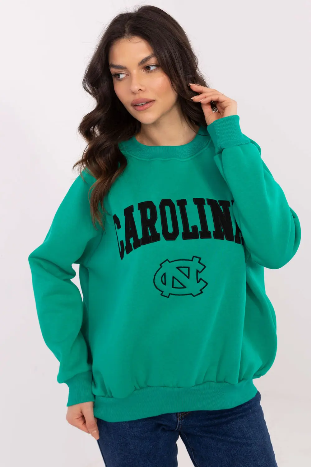 Sweatshirt bleu en coton