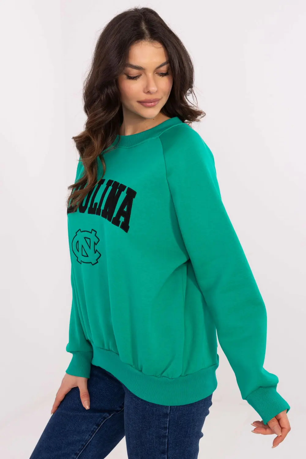 Sweatshirt bleu en coton – Image 2