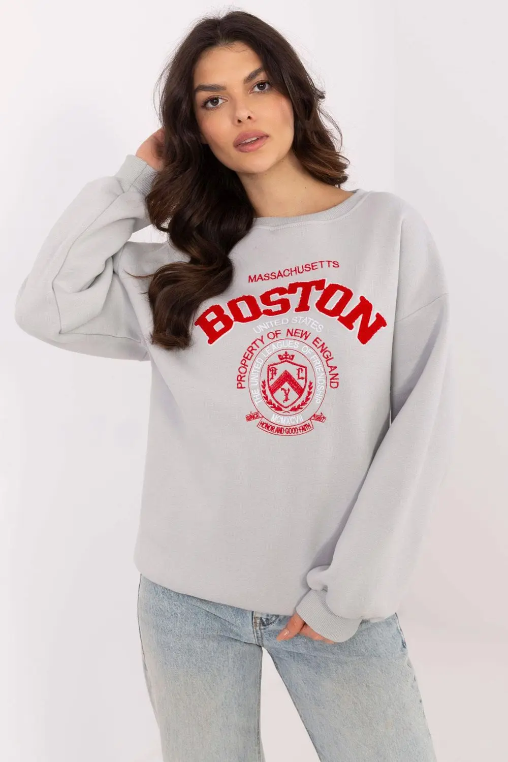 Sweatshirt gris en coton