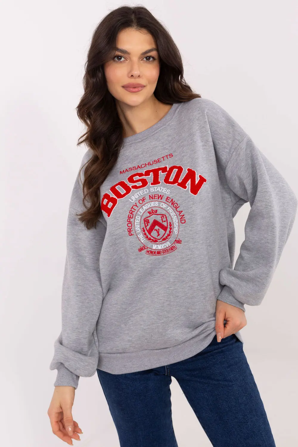 Sweatshirt gris en coton