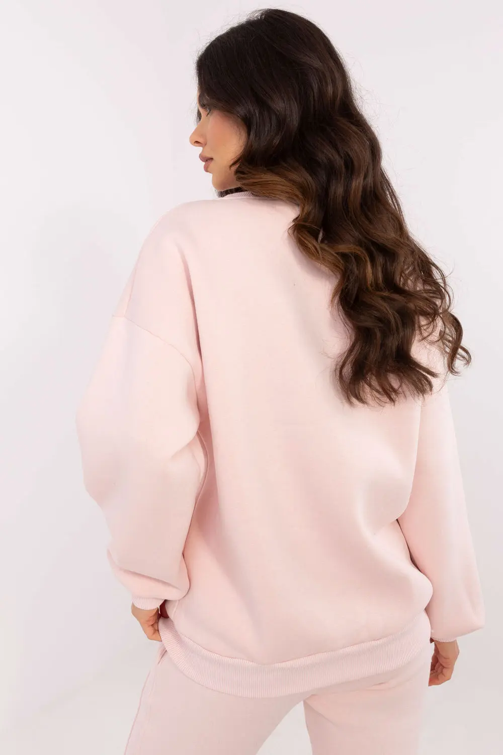Sweatshirt rose en coton – Image 3