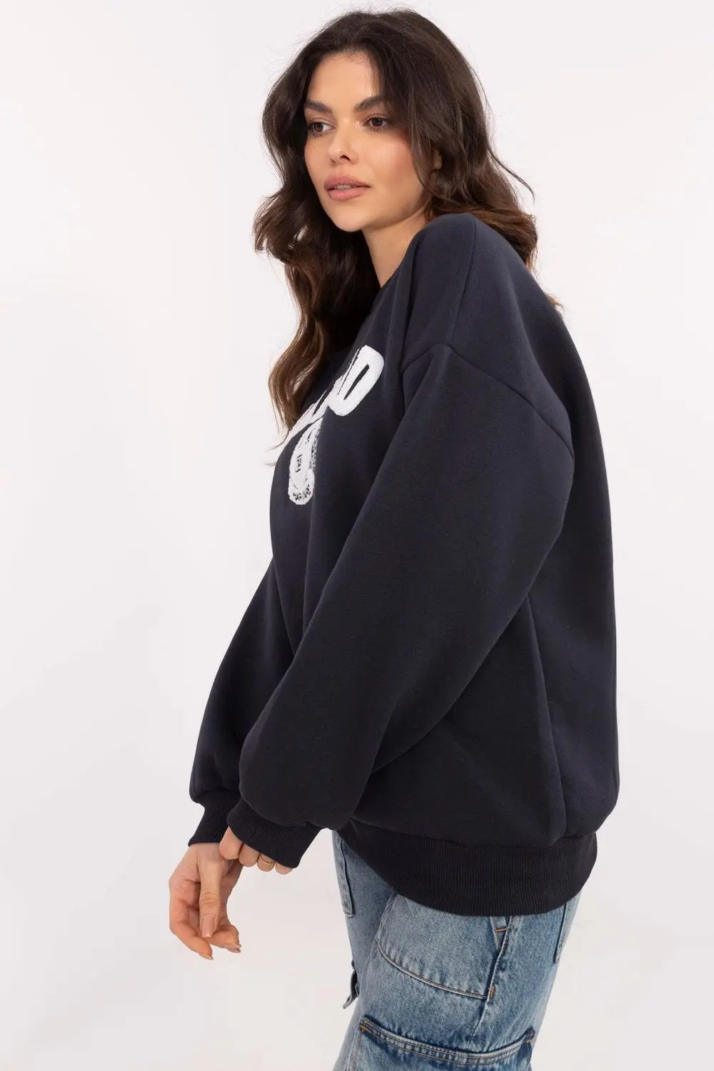Sweatshirt gris en coton – Image 2