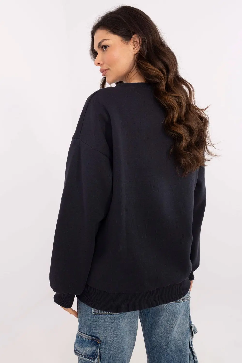 Sweatshirt gris en coton – Image 3