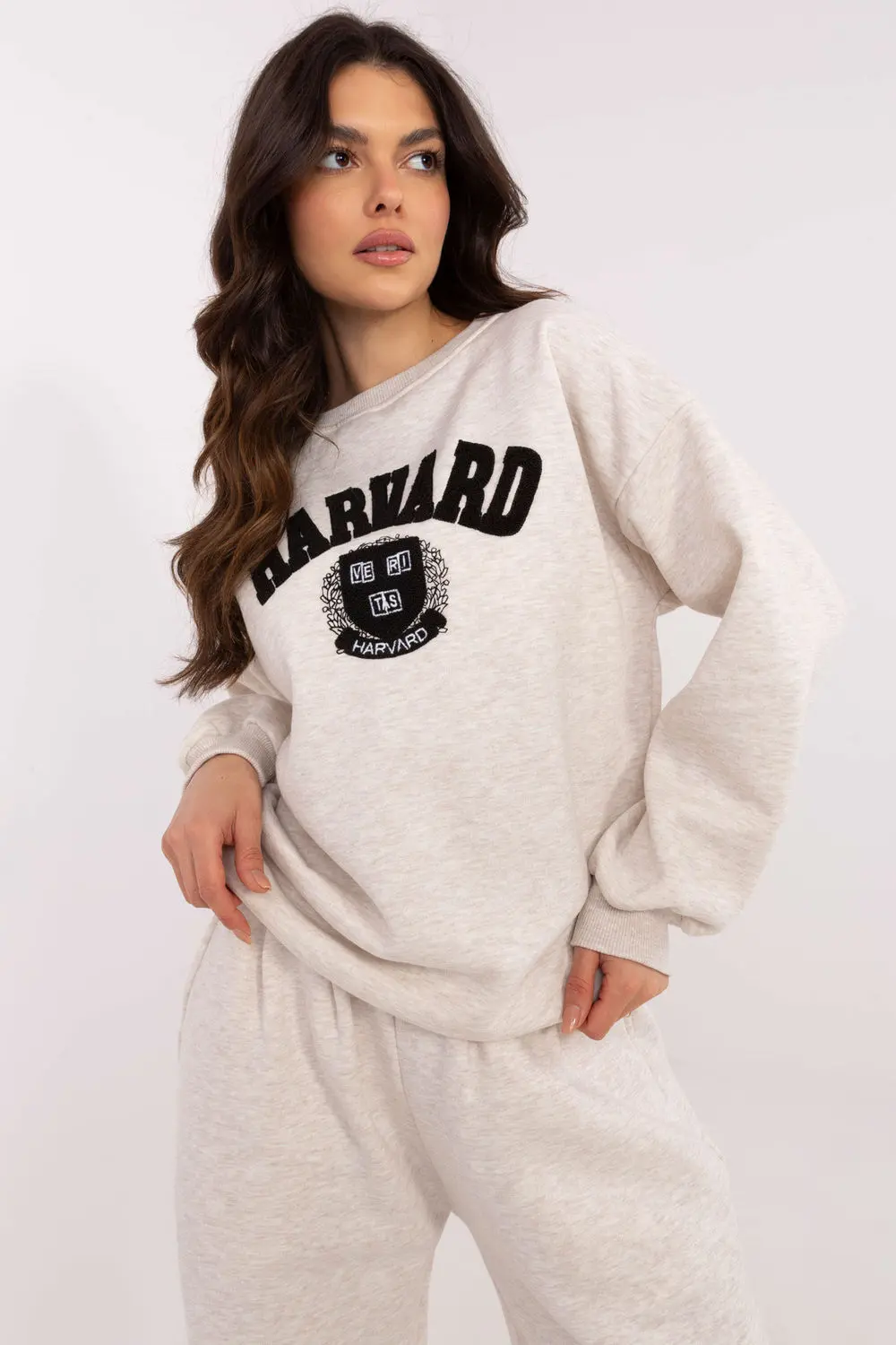 Sweatshirt beige en coton
