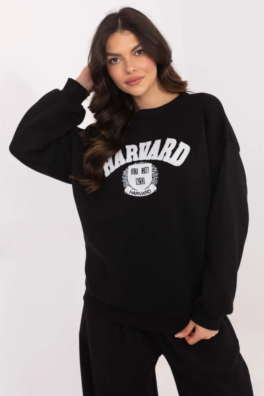 Sweatshirt noir en coton